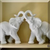 D15. White pottery elephants. 